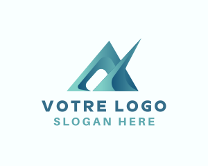 Modern Gradient Arrow Firm Logo