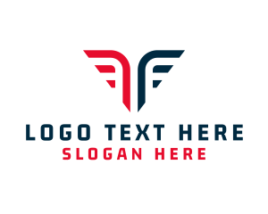 Professional - Consulting Company Wings Letter F logo design