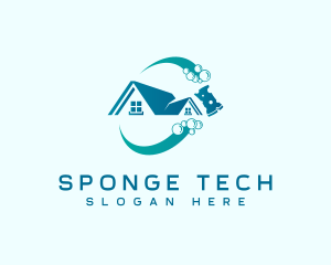Sponge - Sanitation Bubble Sponge logo design
