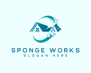 Sponge - Sanitation Bubble Sponge logo design