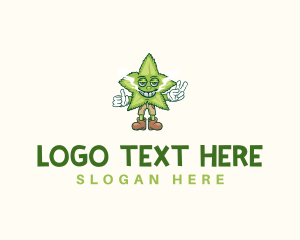 Organic - Cannabis Head Weed logo design