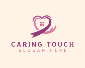 Caregiving - Heart Care Charity logo design