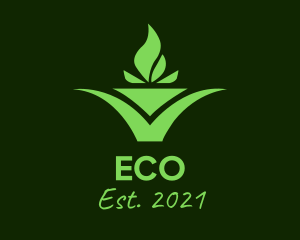 Eco Pot Plant  logo design