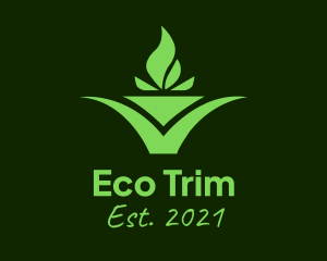 Eco Pot Plant  logo design