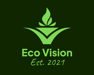 Eco Pot Plant  logo design