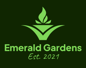 Eco Pot Plant  logo design