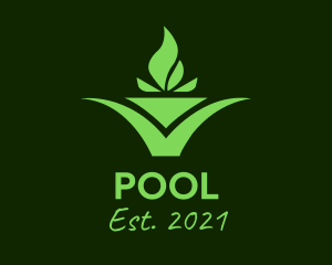 Natural - Eco Pot Plant logo design