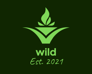 Leaf - Eco Pot Plant logo design