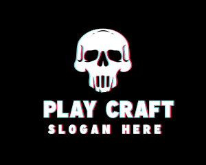 Game - Skull Anaglyph Gaming logo design