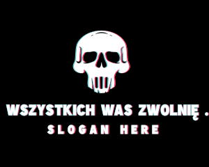 Skull Anaglyph Gaming logo design