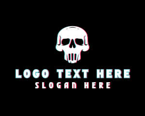 Anaglyph - Skull Anaglyph Gaming logo design