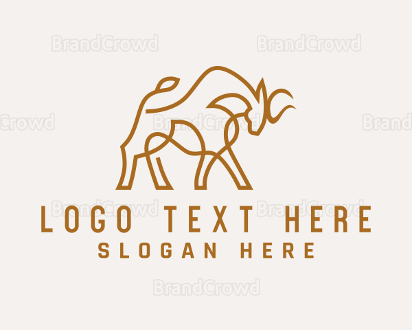 Deluxe Bull Animal Logo