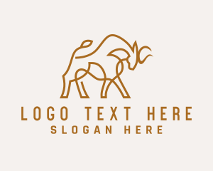 Animal - Deluxe Bull Animal logo design