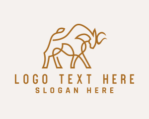 Company - Deluxe Bull Animal logo design