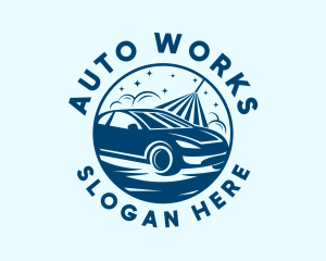 Auto Car Wash Garage logo design