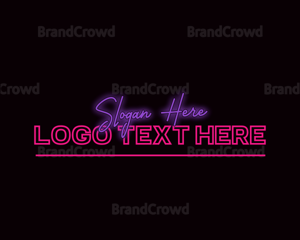 Neon Feminine Wordmark Logo