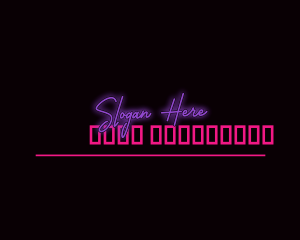 Neon Feminine Wordmark Logo