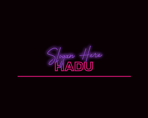 Neon Feminine Wordmark Logo