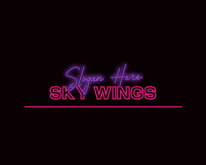 Neon Feminine Wordmark Logo