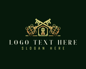 Deluxe - Luxury Realty Key logo design