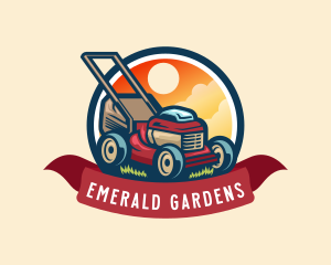 Gardening Lawn Mower logo design