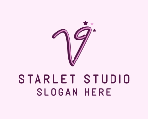 Actress - Star Letter V logo design