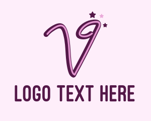 Letter V - Star Letter V logo design