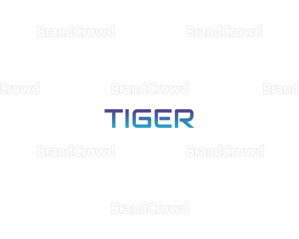 Tech Gradient Font Text Logo