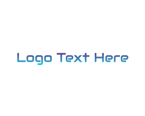 Electronics - Tech Gradient Font Text logo design