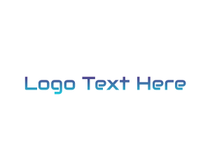 Text - Tech Gradient Font Text logo design