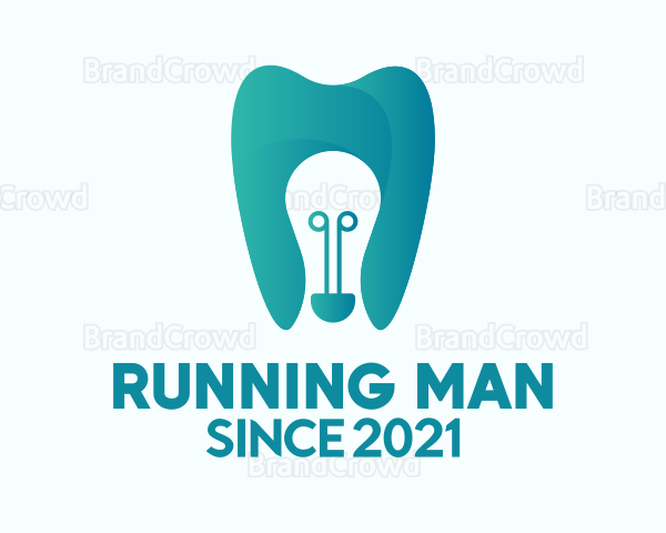 Dental Light Bulb Logo