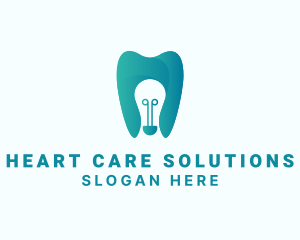 Dental Light Bulb logo design