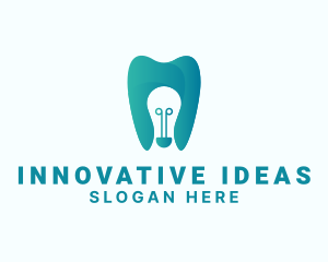 Dental Light Bulb logo design