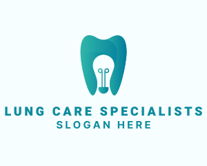 Dental Light Bulb logo design