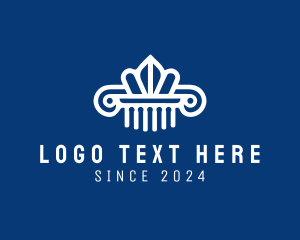 Geometric - Ornate Column Pillar logo design