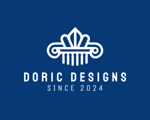 Doric - Ornate Column Pillar logo design