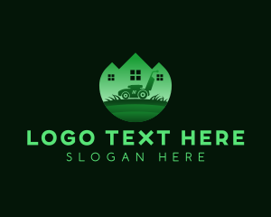 Lawn Mower Landscaping Logo