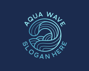 Ocean Waves Surfer logo design