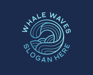 Ocean Waves Surfer logo design