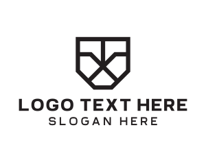 Twitch Streamer - Geometric Shield Letter X logo design