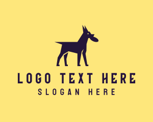 Dog Training - Dobermann Disc Dog logo design
