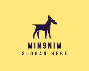 Dobermann Disc Dog logo design