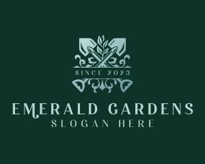 Gardening Shovel Landscaping logo design