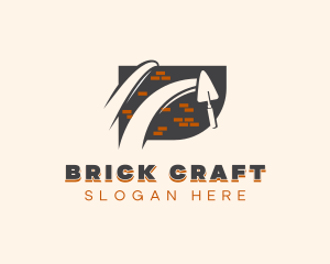 Brickwork - Trowel Masonry Construction logo design