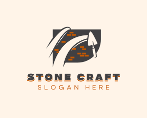 Masonry - Trowel Masonry Construction logo design