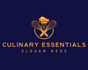 Whisk Kitchen Toque logo design