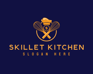 Whisk Kitchen Toque logo design