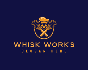 Whisk Kitchen Toque logo design