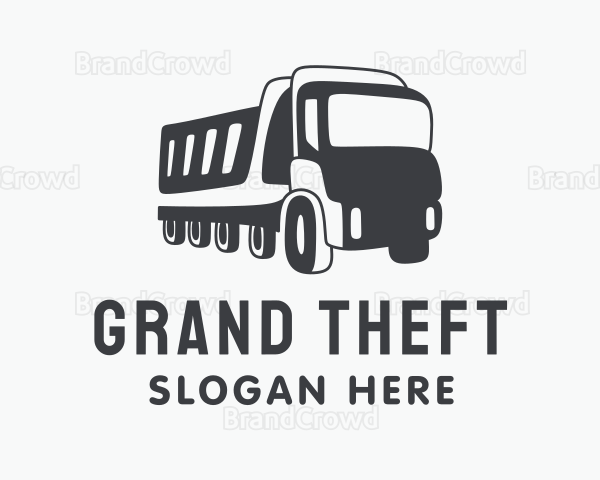 Dump Truck Transportation Logo