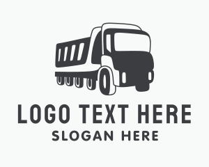 Delivery - Dump Truck Transportation logo design